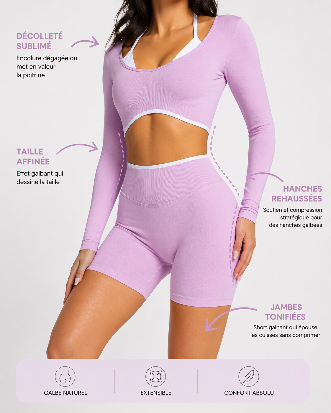 ZÉLYA SculptFit™ – Ensemble Sport Sans Couture